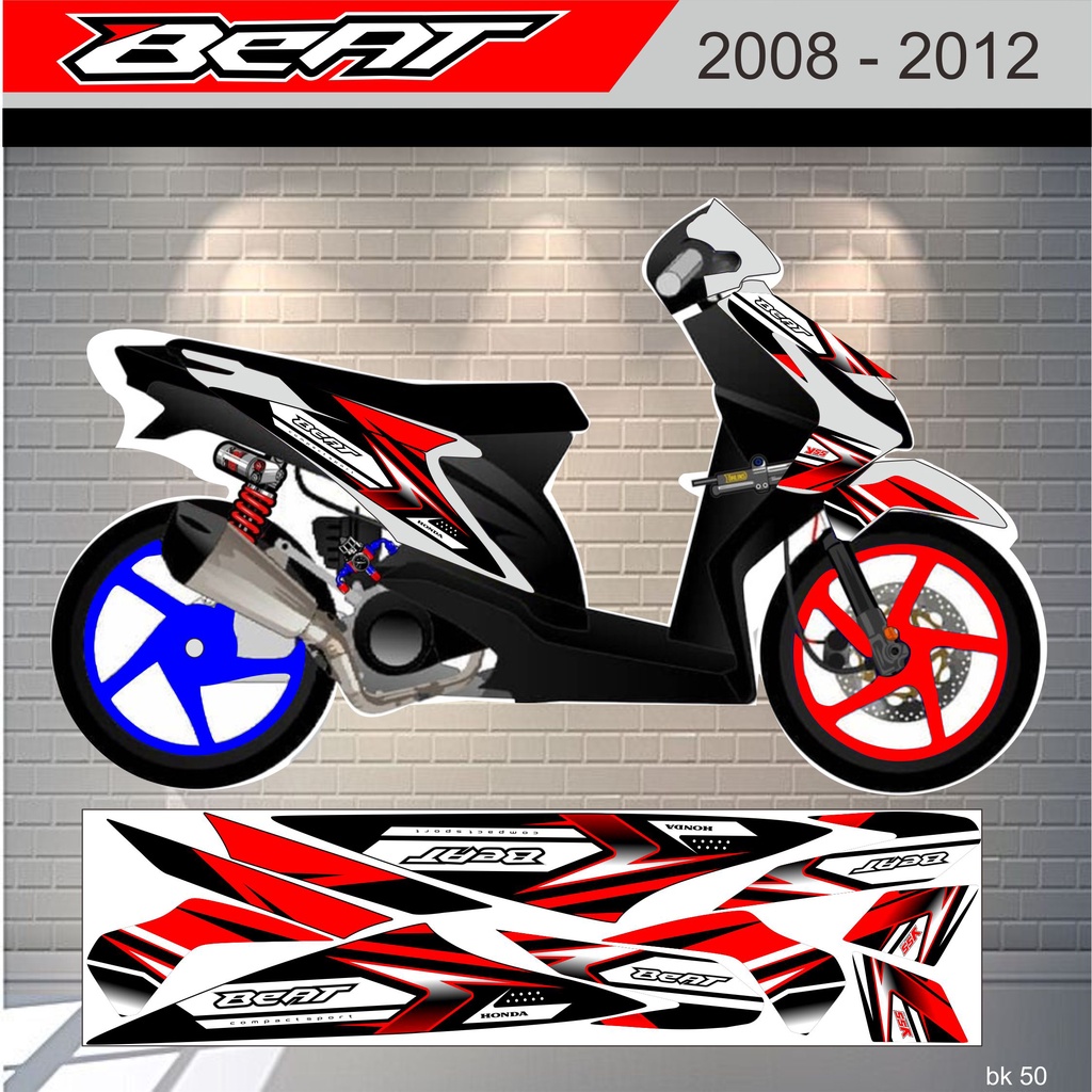 STRIPING STIKER HONDA BEAT KARBU VARIASI RACING BIKIN KEREN MOTOR ANDA #honda BEAT KARBU STIKER #hon