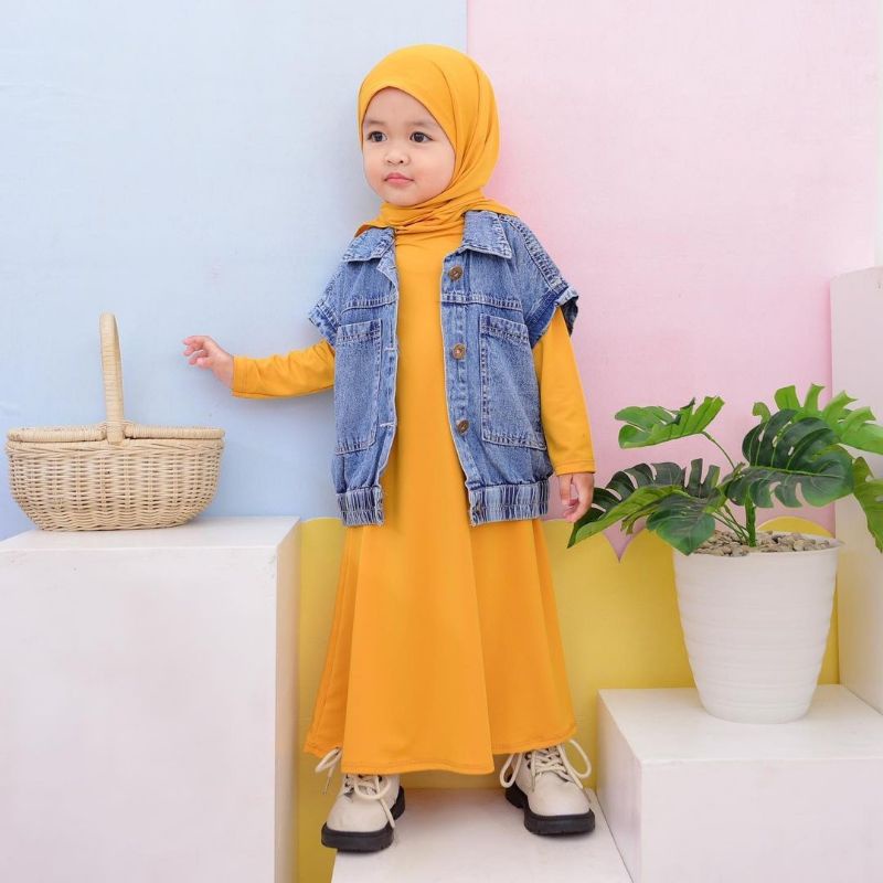 Outerwear Jeans Aretta Rompi Anak Perempuan / Cowok 1-7 tahun