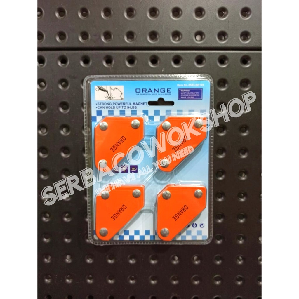 Orange Arrow Magnetic Welding Holder Siku Magnet 9 LB Isi 4 Pcs Termurah Berkualitas