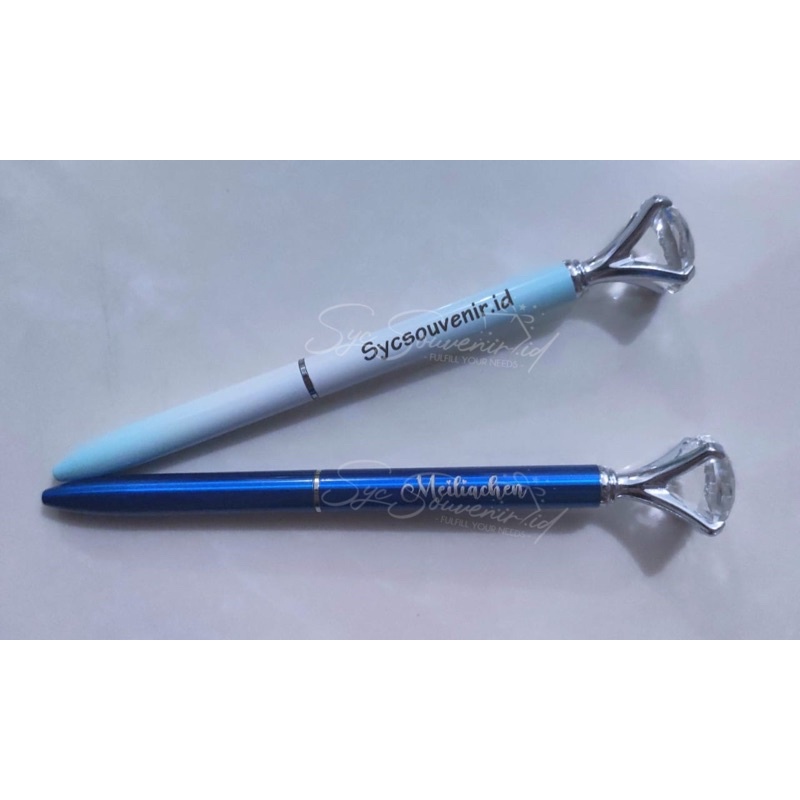 

Pulpen Custom Pulpen Diamond Crystal Berlian | Pulpen Kristal Free Custom Laser Grafir Nama