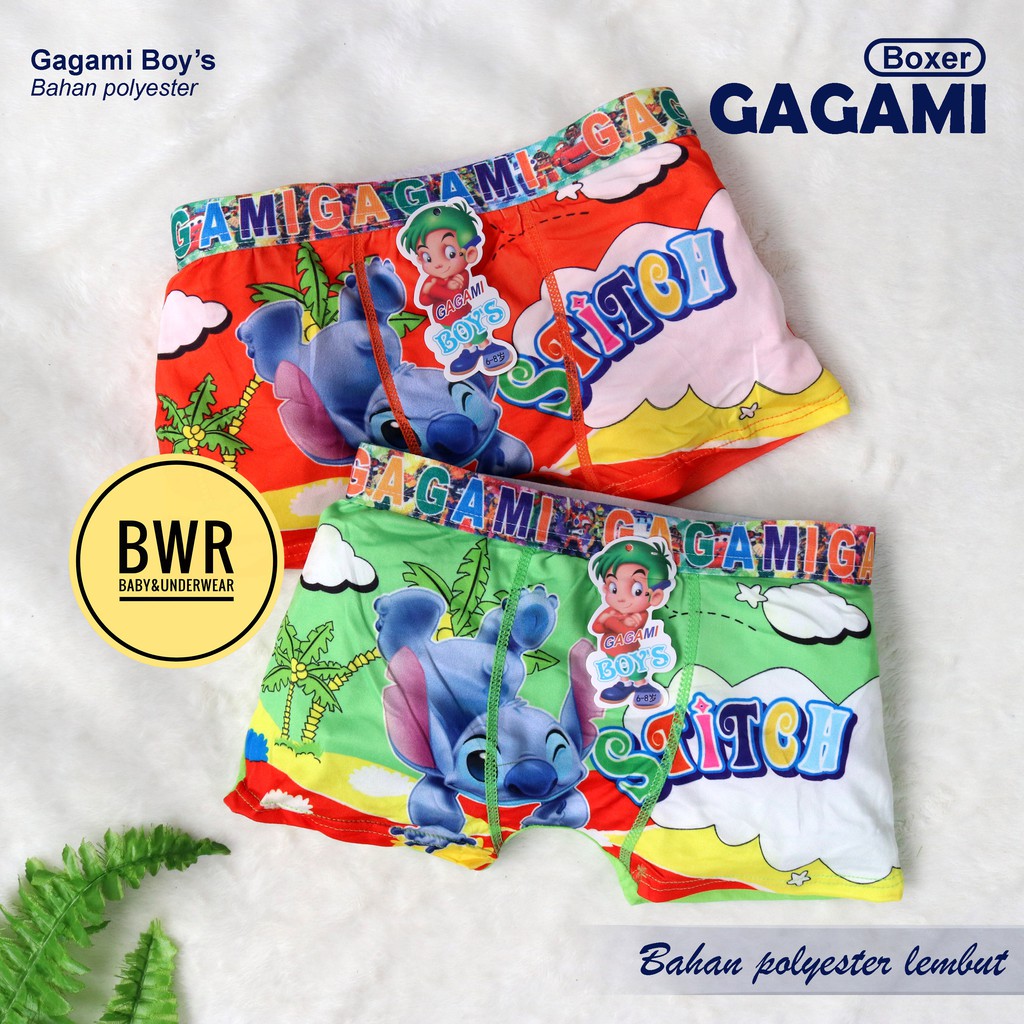 [ 6pc ] Boxer GAGAMI 1018 Anak Boy | Celana Dalam Boxer Renang Anak - Bwr