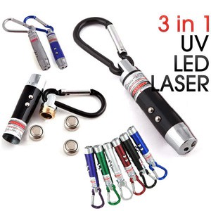 Gantungan Kunci Unik 3in1 Money detector + Senter LED + laser Pointer