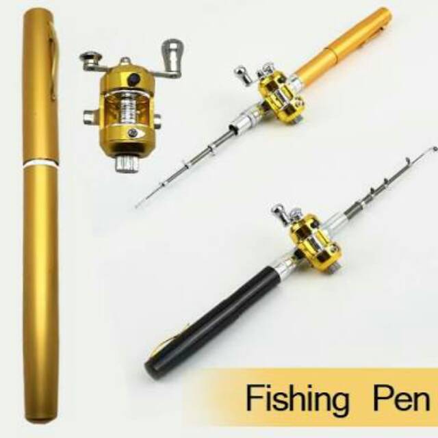 Alat Pancing Pena Alat Pancing Pena Pen Fishing Rod Set Reel + Joran