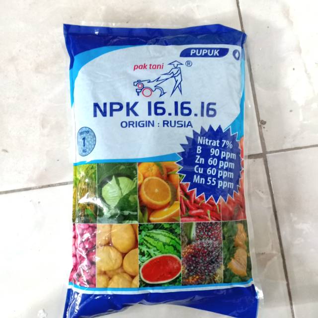 pupuk NPK pak tani 1 kg - NPK 16 16 16