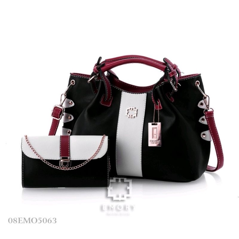 Tas wanita/cewek Merk EMORY 2in1 & Elizabeth Ori harga murah tas selempang pergi / kuliah / kerja