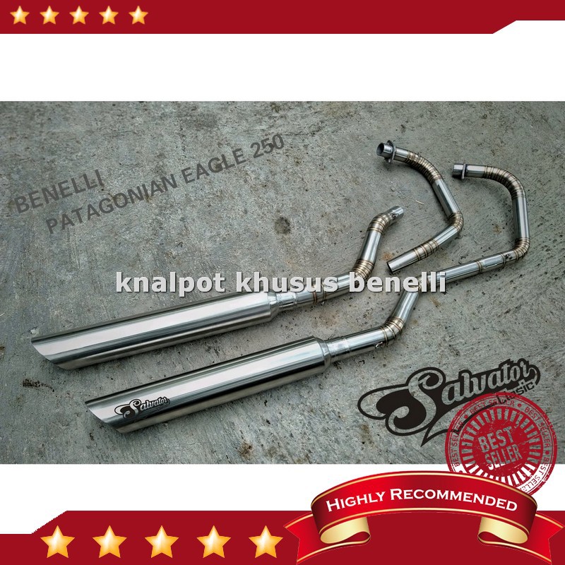 Harga knalpot racing benelli patagoinan eagle 250 pe250  kanan kiri