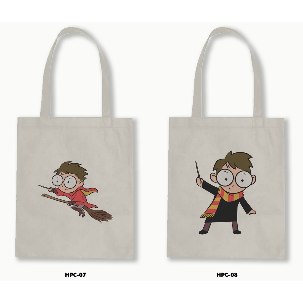 TOTE BAG BLACU -  HARRY POTTER CARTOON