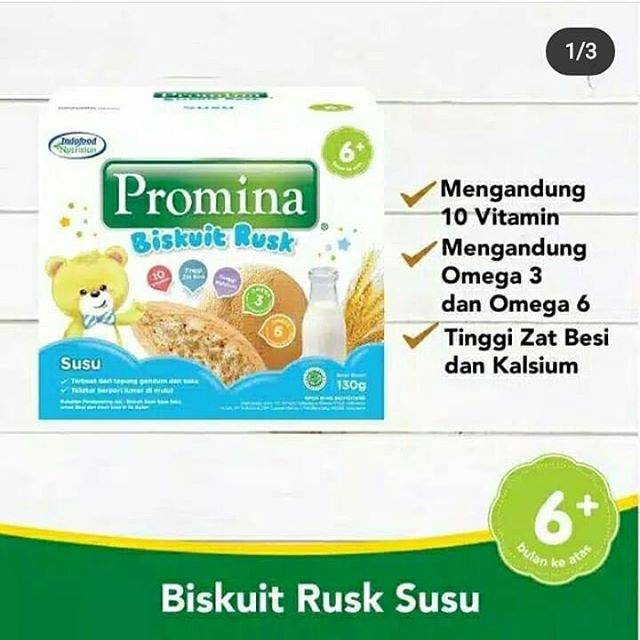 Promina Biskuit Rusk Rasa Susu (6 M+) / Biskuit Bayi Promina