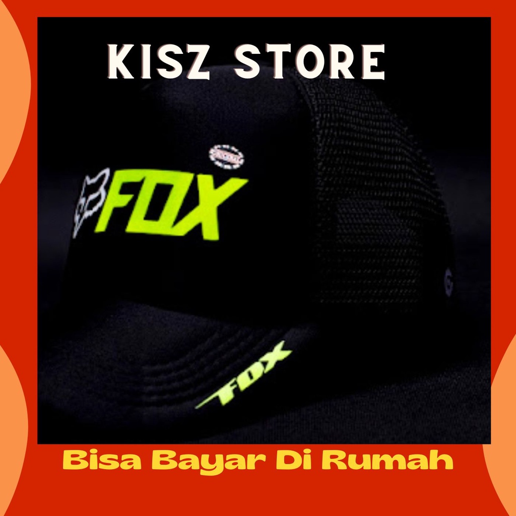 Snapback Topi Trucker Jaring Dewasa FOX Comunity Gowes Bike
