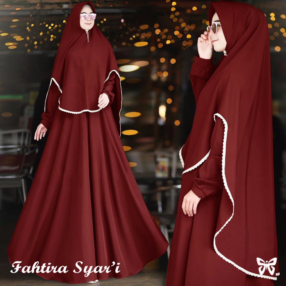 HOPYLOVY - GAMIS WANITA FAHTIRA LIST SYARI