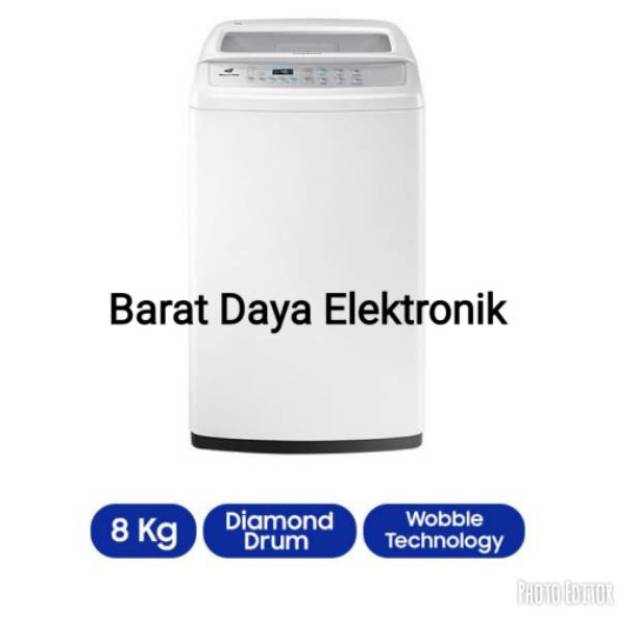 SAMSUNG Mesin Cuci 1 Tabung Top Loading 8KG WA80H4000SW/SE