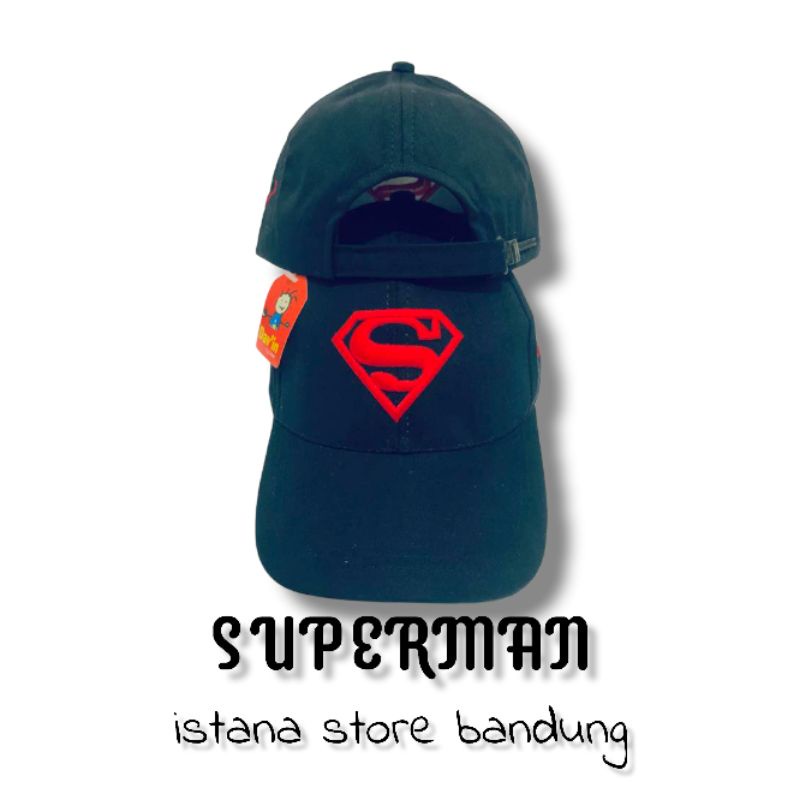 Topi Anak Superman Bordir Timbul Karakter Hero Action Comic Lucu