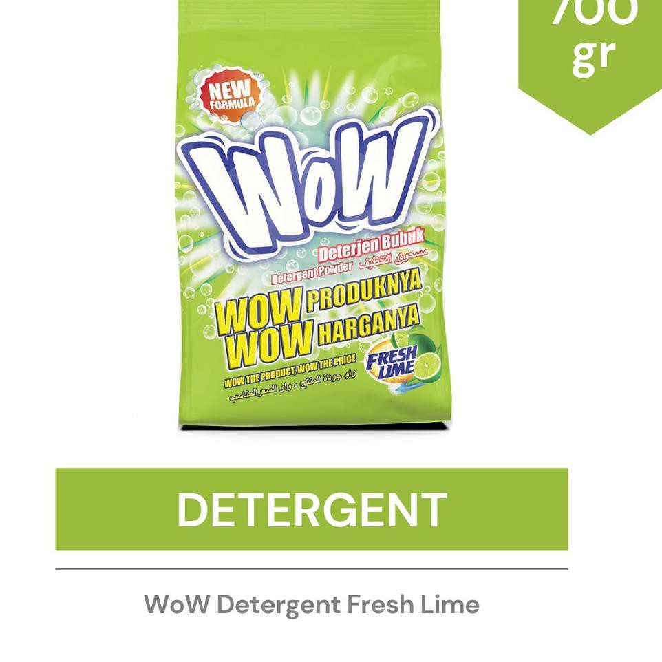 【project】 WOW 2000 Deterjen Sabun Cuci Baju Fresh Lime 700gr - Hijau