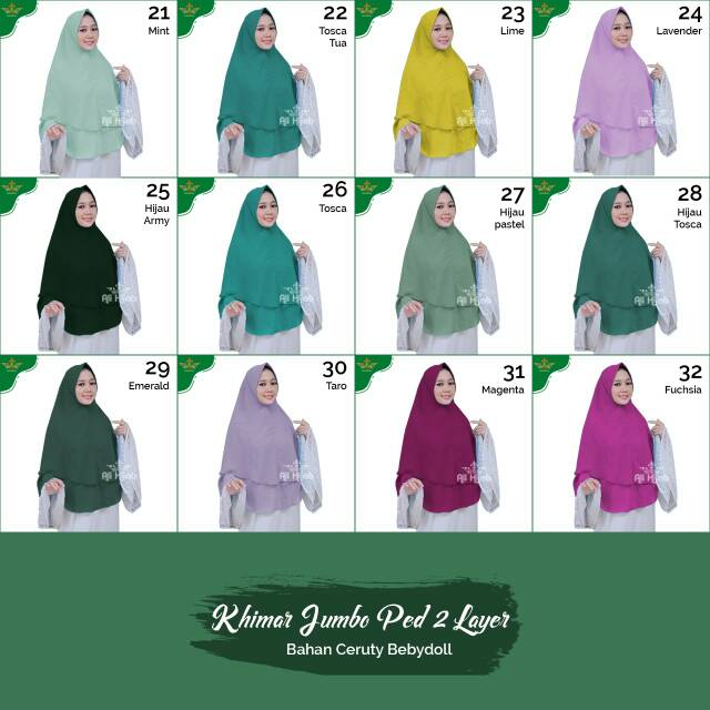Khimar jumbo 2 layer