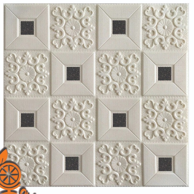 Foam Wallpaper Dinding 3D Foam Wallfoam 35cm X 70 cm Anti Air Dan Minyak Noda Gampang Di bersihkan High Quality-BTK003-HITAM-35X70