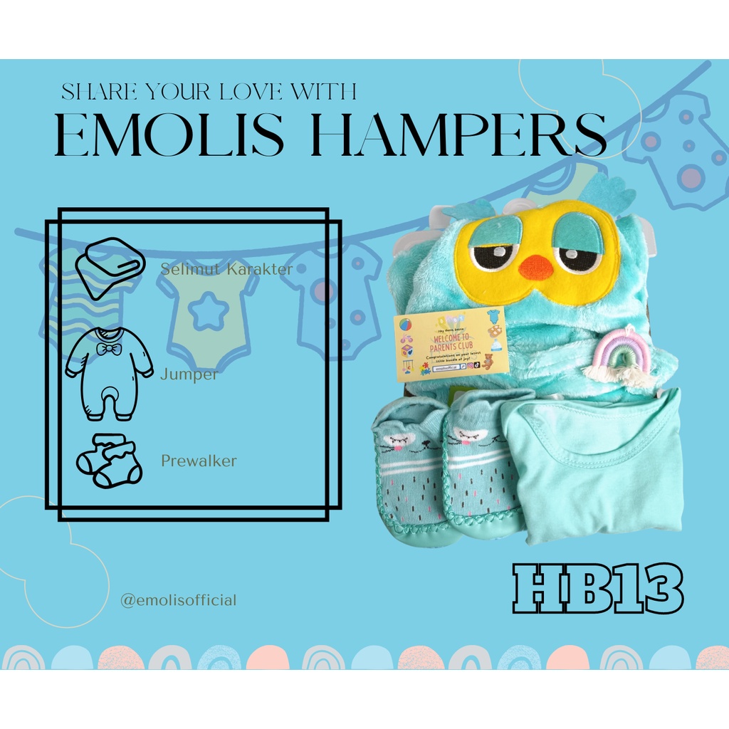 HB13 Hampers Bayi Newborn Baby Gift Emolis Kado Bayi Lahiran Unisex / Boy / Girl Perlengkapan Bayi Murah