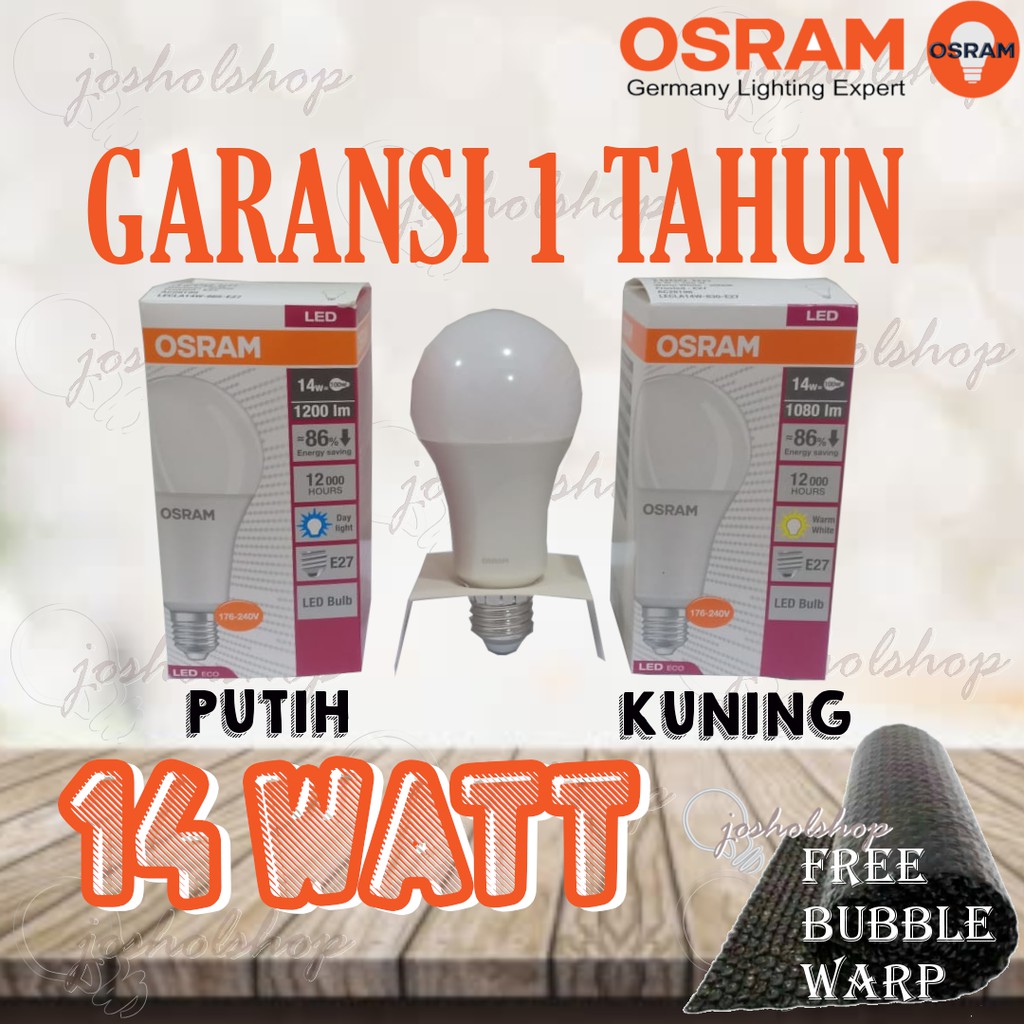 Osram Lampu Bohlam LED ECO CLA 14 Watt / 14W Garansi 1 Tahun