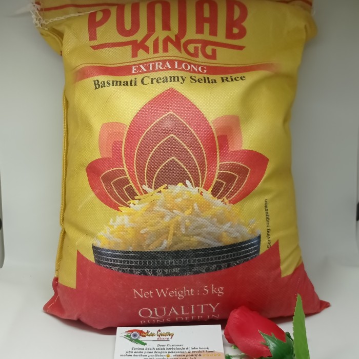 

Basmati PUNJAB KING Extra Long Creamy Sella Rice 5kg