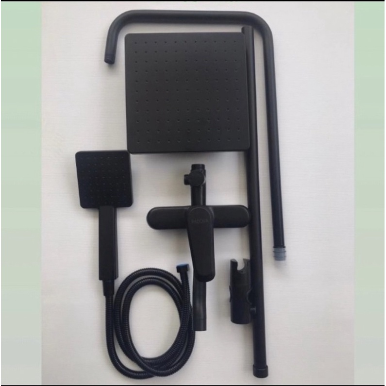 Tiang shower panas dingin hitam/shower coloum panas dingin hitam