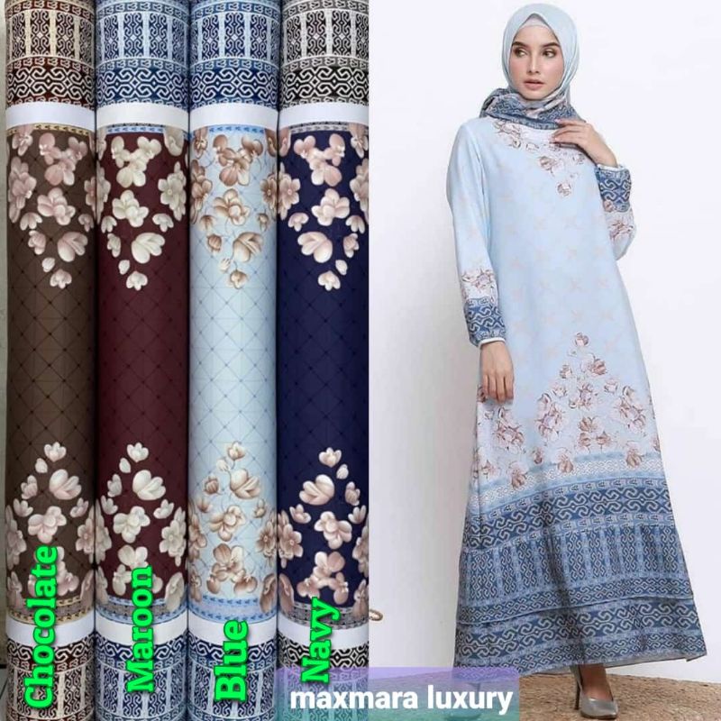 Kain Mxmara Motif Bunga Etnic harga setengah meter