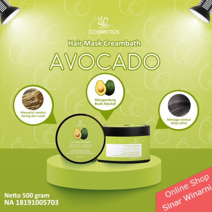 Creambath Rambut Rontok Nutrisi Rambut Avocado CREMBATH mask by syb 500’ml bpom