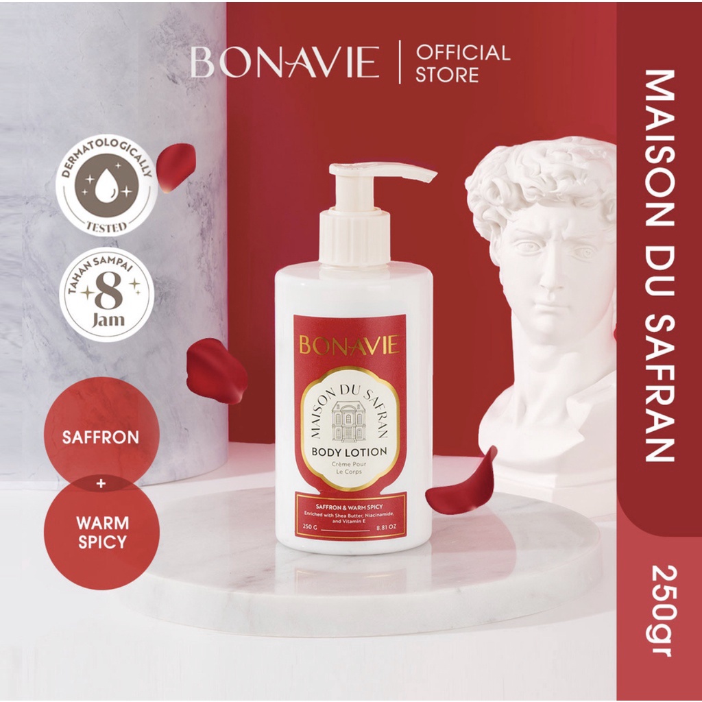 BONAVIE Body Lotion Series 250 ml / Marie Antoinette Fleur de Jardin Citron Glace Maison du Safran Creme Canele