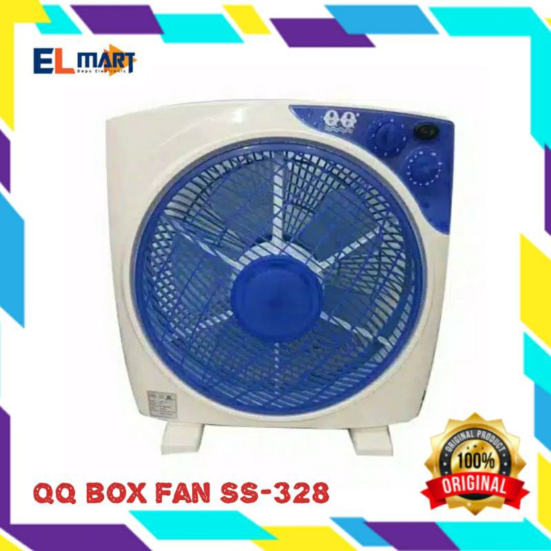 QQ box fan SS 328/ kipas angin kotak/kioas angin duduk murah