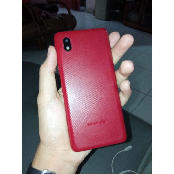 Hp samsung A01 core second like new paling murah (2/32GB) "Full Set"