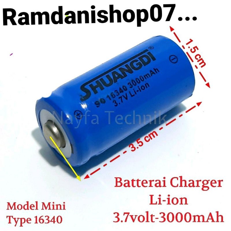 Battre Charger Cr123A 16340 3.7v batrr isi ulang berkulitas terjamin batre senapan lazer dll harga p