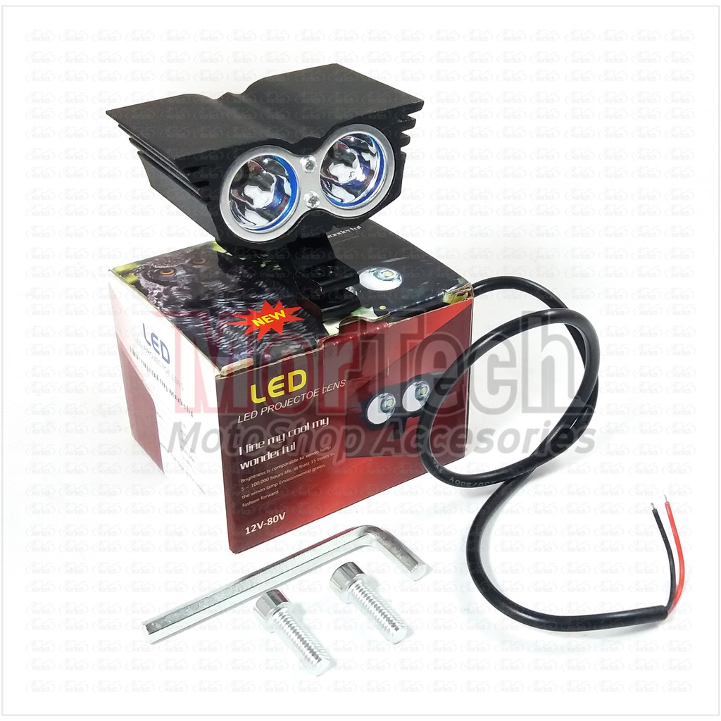Lampu Tembak Sorot LED Cree Owl Mini 2 Mata Ultrafire Mobil Motor Nmax Old 2014-2019 / All New Nmax 