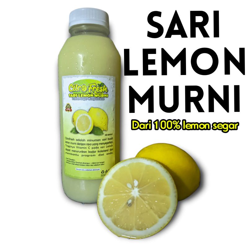 

Sari Lemon Asli 100% Tanpa Campuran 500 ml