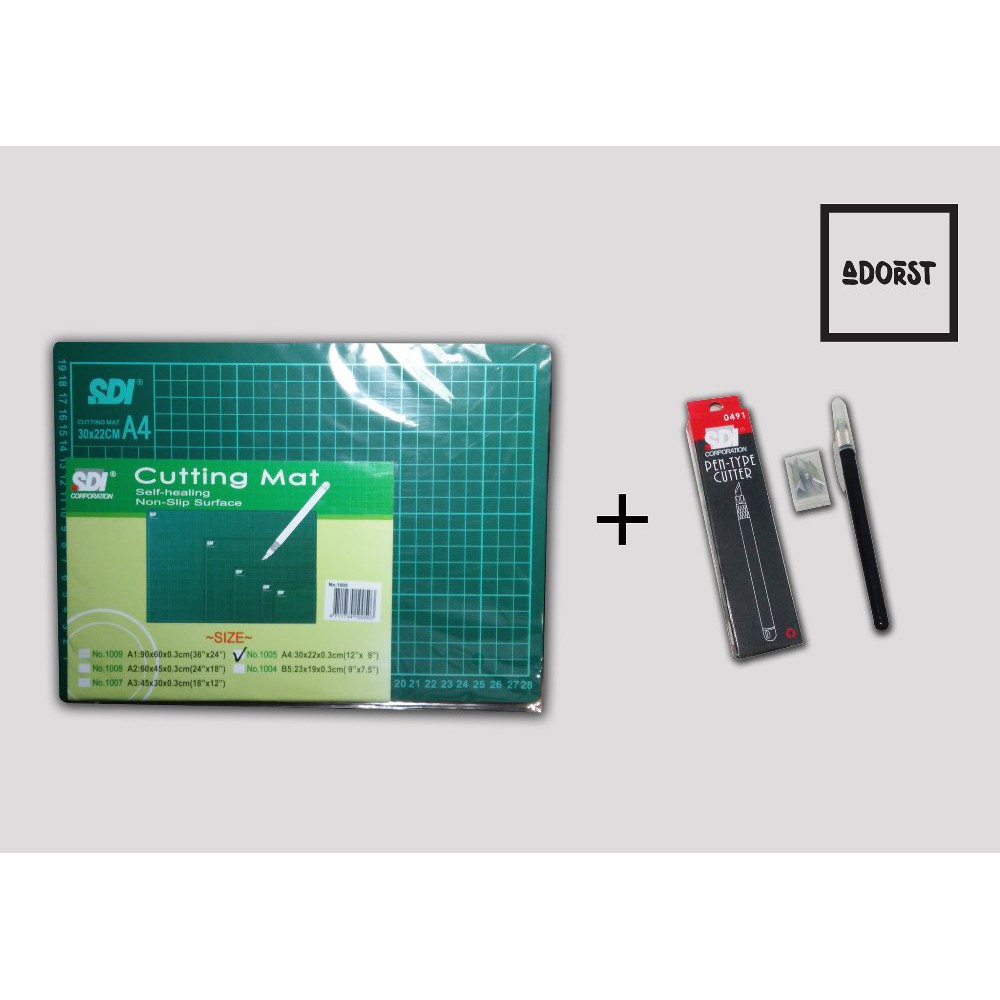 

Promo TERMURAH Cutting Mat SDI A4 Cutter Pen SDI Murah