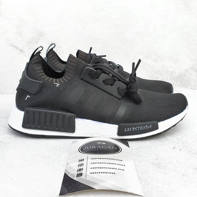 adidas nmd r1 black white black