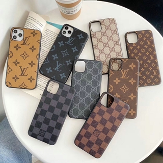 Spot Casing Soft Case Kulit Imitasi Motif Lv Untuk Iphone