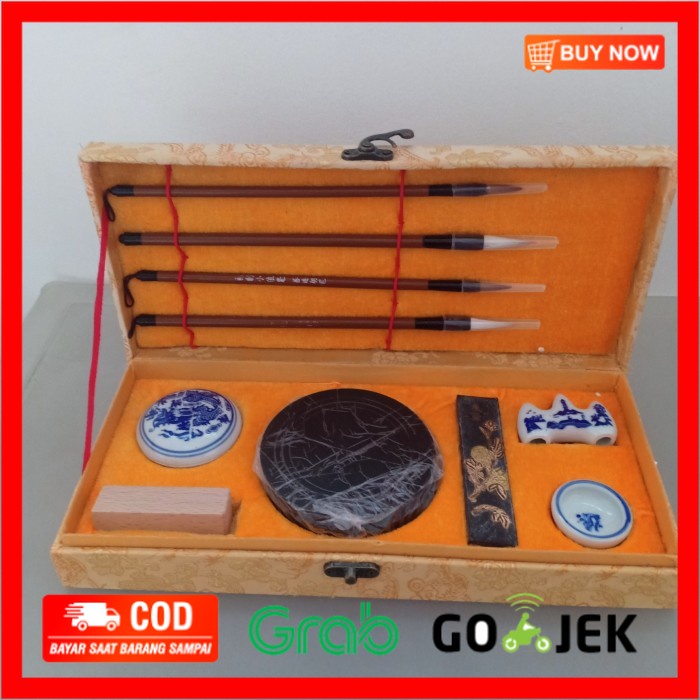 

(BISA COD) kaligrafi set kuas china mopit set 4 kuas