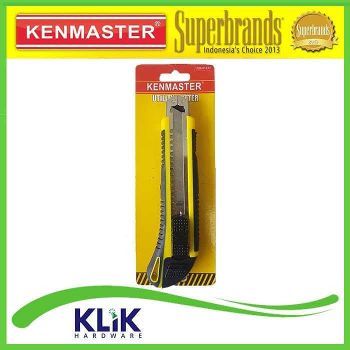 Kenmaster Pisau Cutter Rubber Grip + Refill isi Cutter