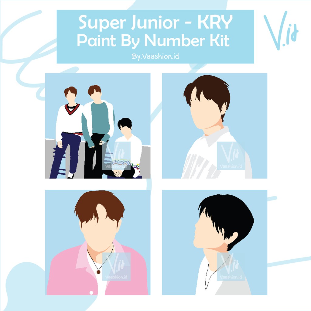 KRY Painting Kit - Paint By Number – Super Junior - Kyuhyun Ryeowook Yesung