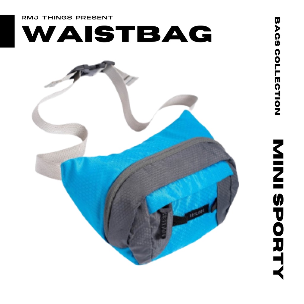 Tas Slempang Cowok Keren Terbaru Distro Selempang Waistbag Kerja Ear Phone Waist Bag Earphone Simple