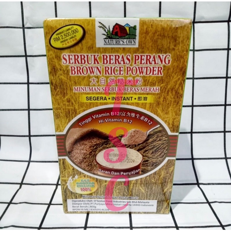 

Nature's Own Serbuk Beras Perang Nature's Own Brown Rice Powder Susu Beras Merah Susu Serbuk Beras