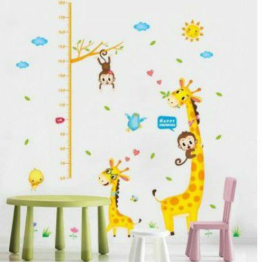 Giraffe Grow up Wallsticker wall sticker stiker dinding jerapah