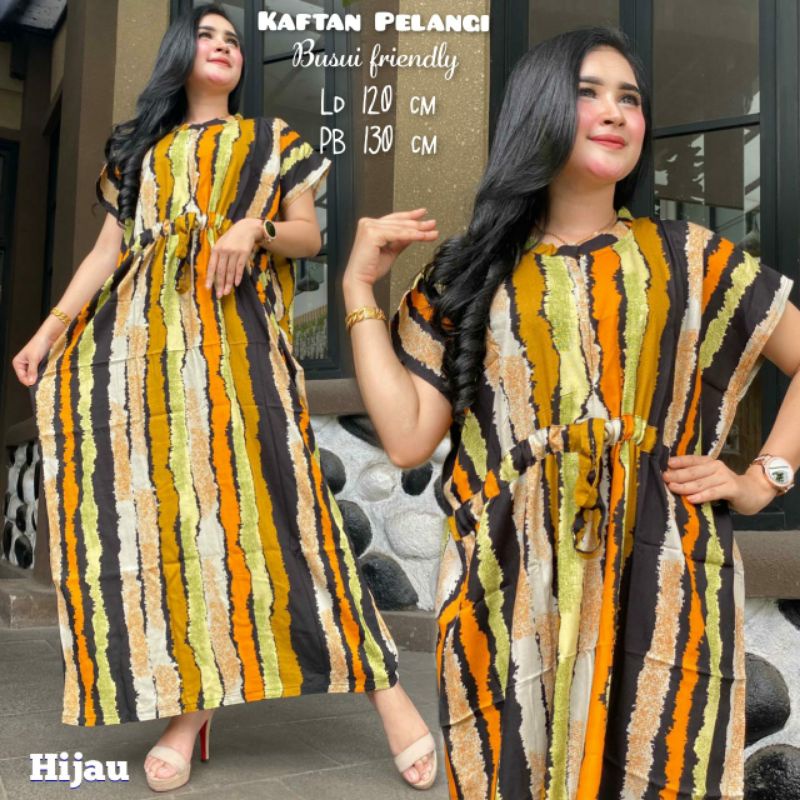 Daster Arab Jumbo/ TERY KAFTAN/ Daster Bhusui Resleting Depan/ Daster Kaftan Tali serut Depan