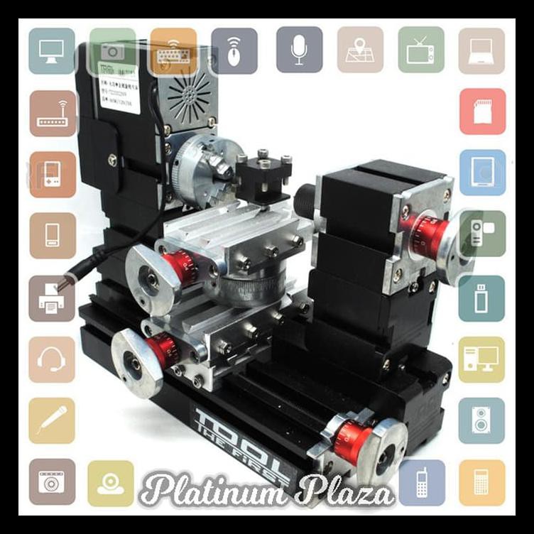 Murah Mesin Bubut Mini Lathe Machine 12.000Rpm - Black`Extqvb- Diskon