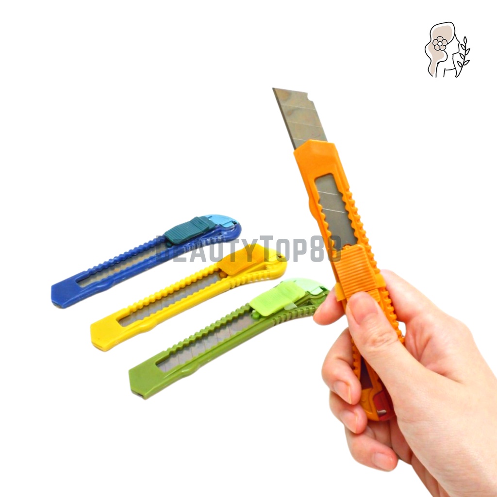 

Pisau Cutter Besar Murah Warna Warni Doff Satuan / Piso Kater Renceng Plastik Ecer [PER PCS]
