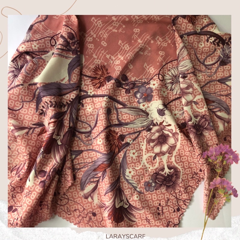 Hijab Voal Motif Button Flower Premium