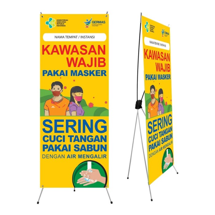 X-Banner Prokes + Tiang Fiber 160 X 60 cm