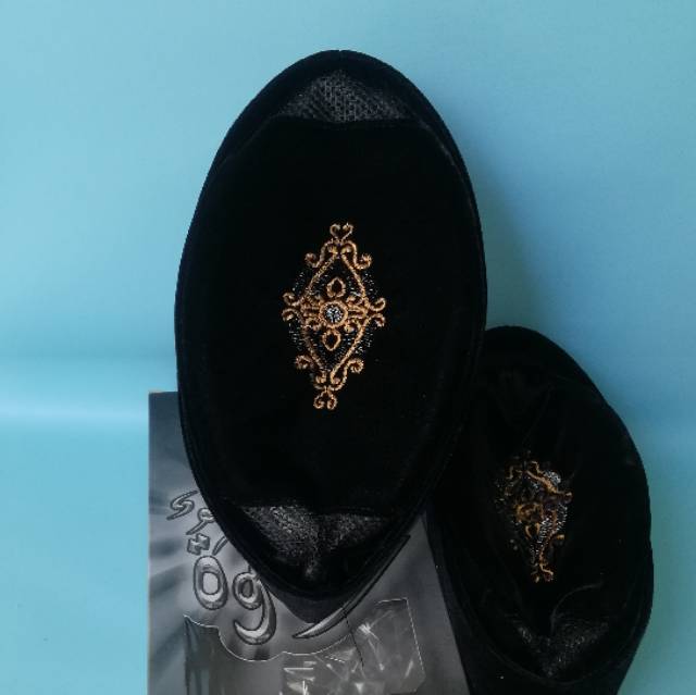 Kopyah Hitam Songkok Hitam Peci Hitam Motif Aceh Bordir