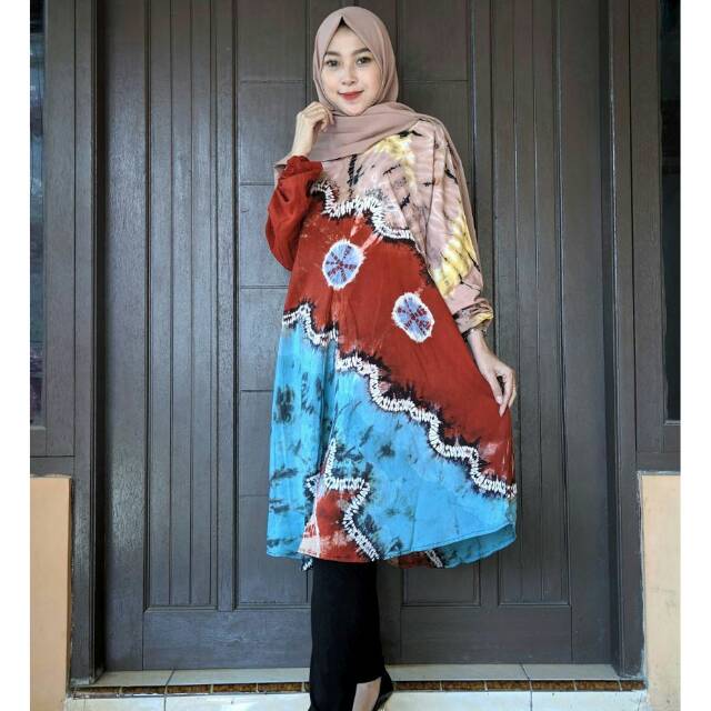 Tunik Batik Kiranyasmara 002 Bahan Rayon Ld 112cm Dengan Harga Rp80.000