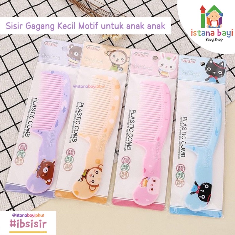 SISIR GAGANG FULL MOTIF WARNA WARNI / SISIR RAMBUR KARAKTER LUCU 1 Pcs