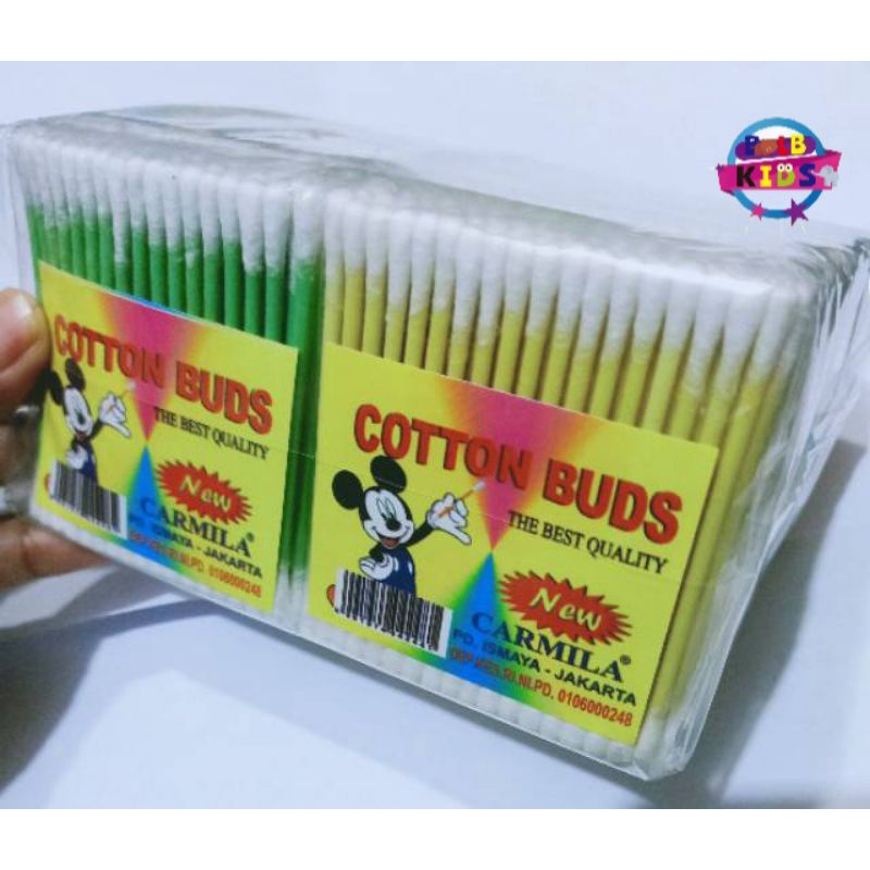 Cotton Bud Bud Korek telinga Kuping Kapas Balok isi 65Pcs