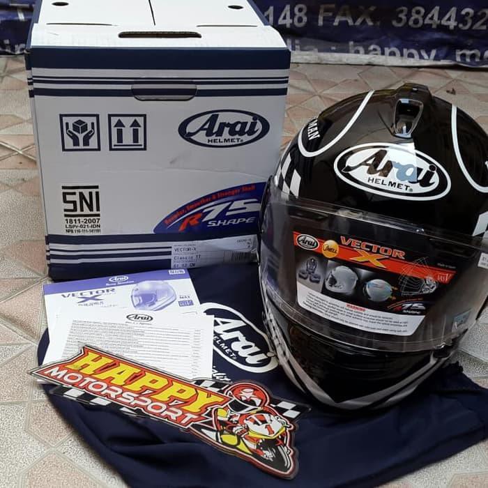 HELM FULL FACE ARAI VECTOR-X CLASSIC IOM TT SIZE XL ORI JAPAN SNI DOT